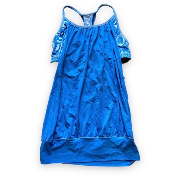 Lululemon No Limits Tank Beachy Floral White Porcelaine / Wee Stripe White size8 - Picture 5 of 9